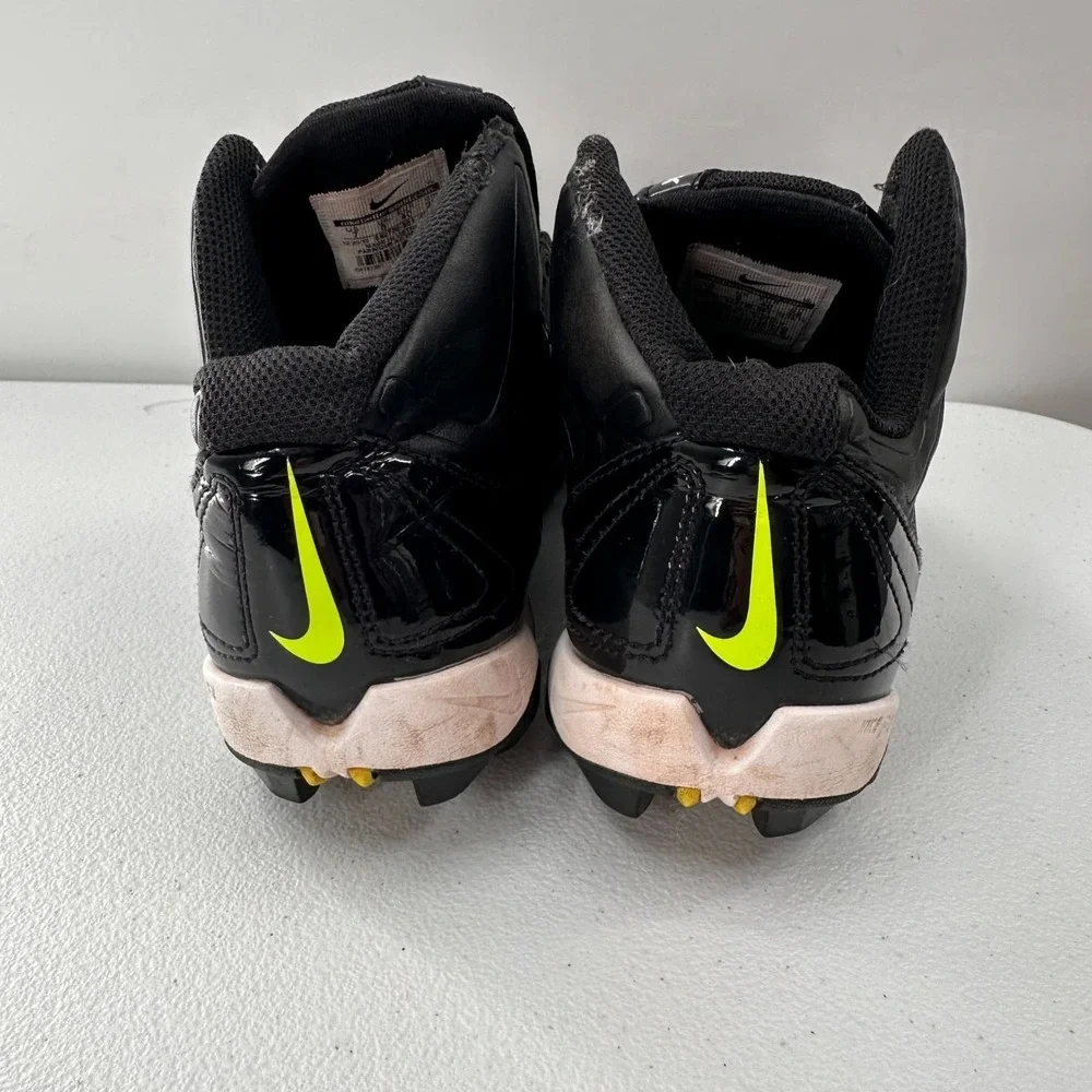 Nike Alpha Shark Football Cleats Mens 7 Black White Synthetic‎ Athletic Shoe See